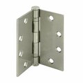 Prime-Line Door Hinge Commercial Smooth Pivot, 4-1/2 in. x 4-1/2 in. w/ Square Corners, Satin Nickel 3 Pack U 1156453